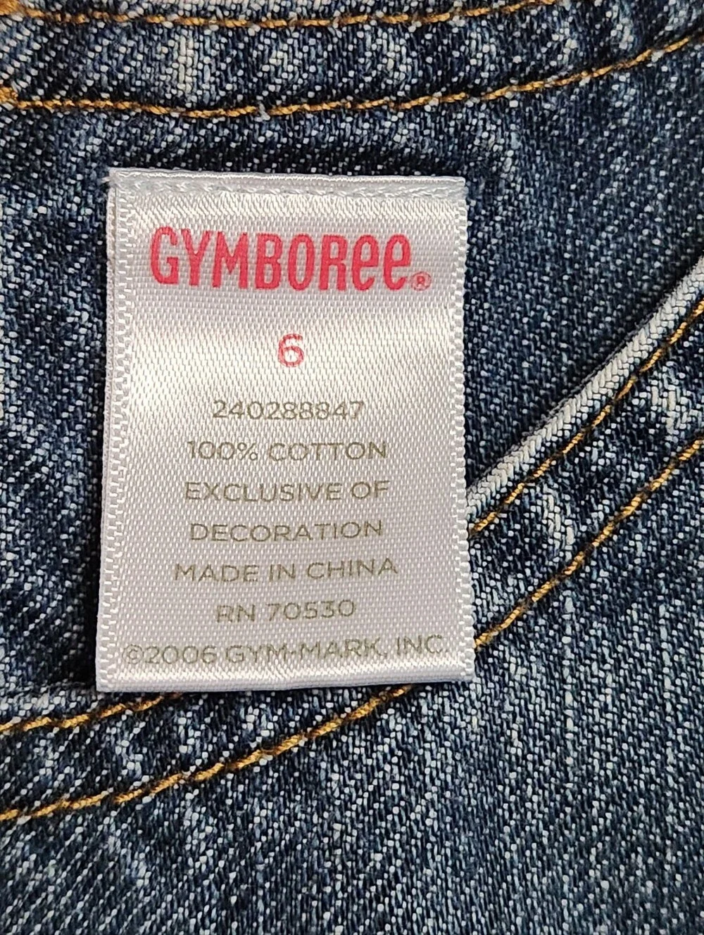 Vintage Gymboree Blue Denim Dress with Embroidery Size 6